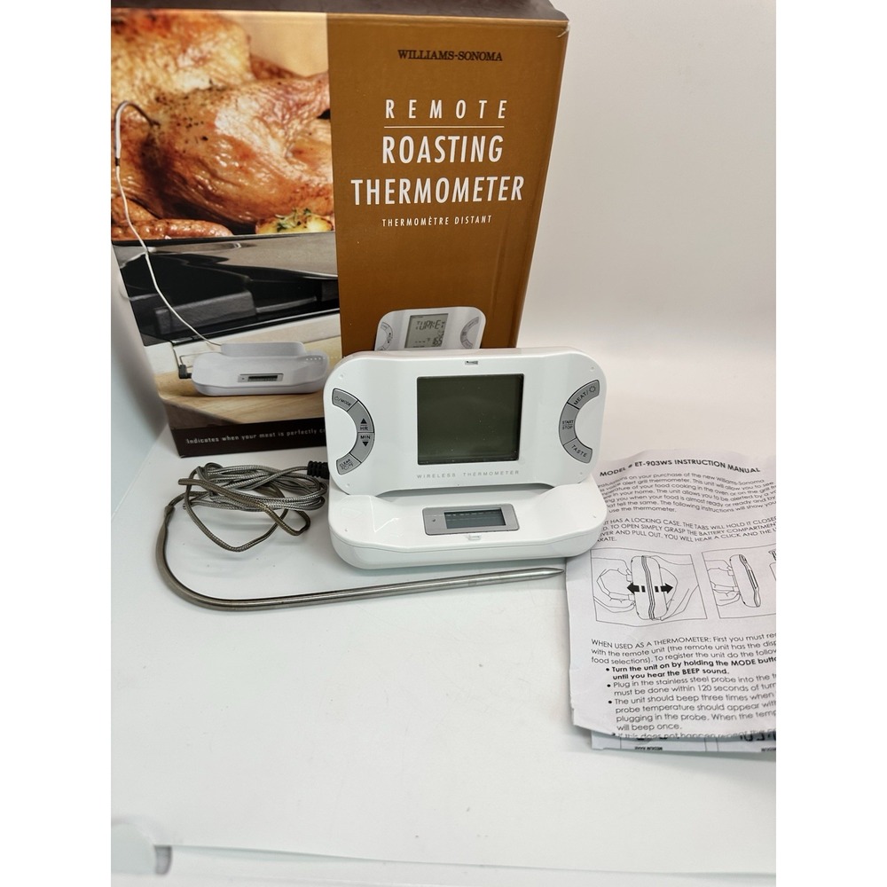 Williams-Sonoma Remote Roasting Thermometer - Monitors Up‎ to 150 Ft EUC!